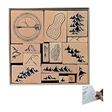 Questo set di timbri decorativi in legno per scrapbooking incarna dettagli meticolosi e artigianato tradizionale in ogni pezzo con manico in legno