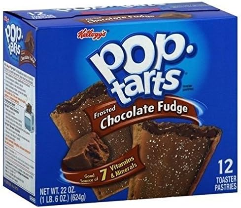 Kellogg's Pop Tarts Frosted Chocolate Fudge Toaster Pastries 22 oz Box