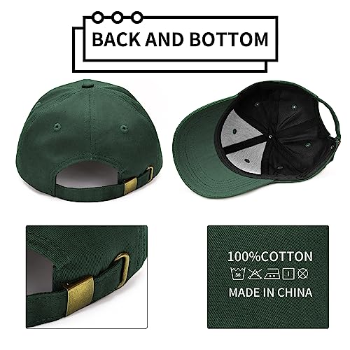 Breampot Baseball Cap Herren Damen Unisex Kappe Verstellbar Baseboard Baseballkappe Mütze Outdoor Baseballkappe (Dunkelgrün)