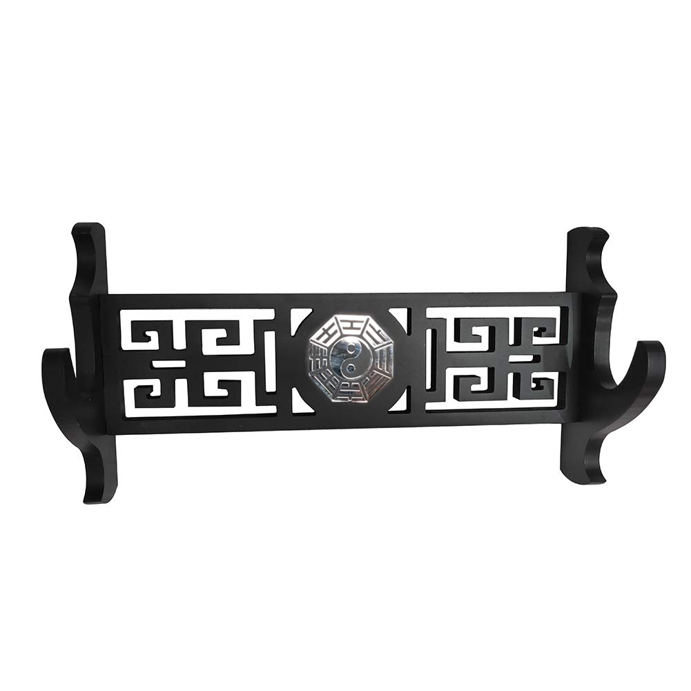 RybdaFDc Sword Holder Stand Rack Wall Mounted Display Samurai Katana Wakizashi Knife Scabbard Gossip Pattern black1-4 Tiers(1Tier)