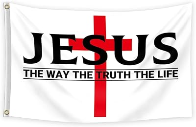 Jesus The Way The Truth The Life Flag 3x5 Ft - Double Sided, Vivid Color