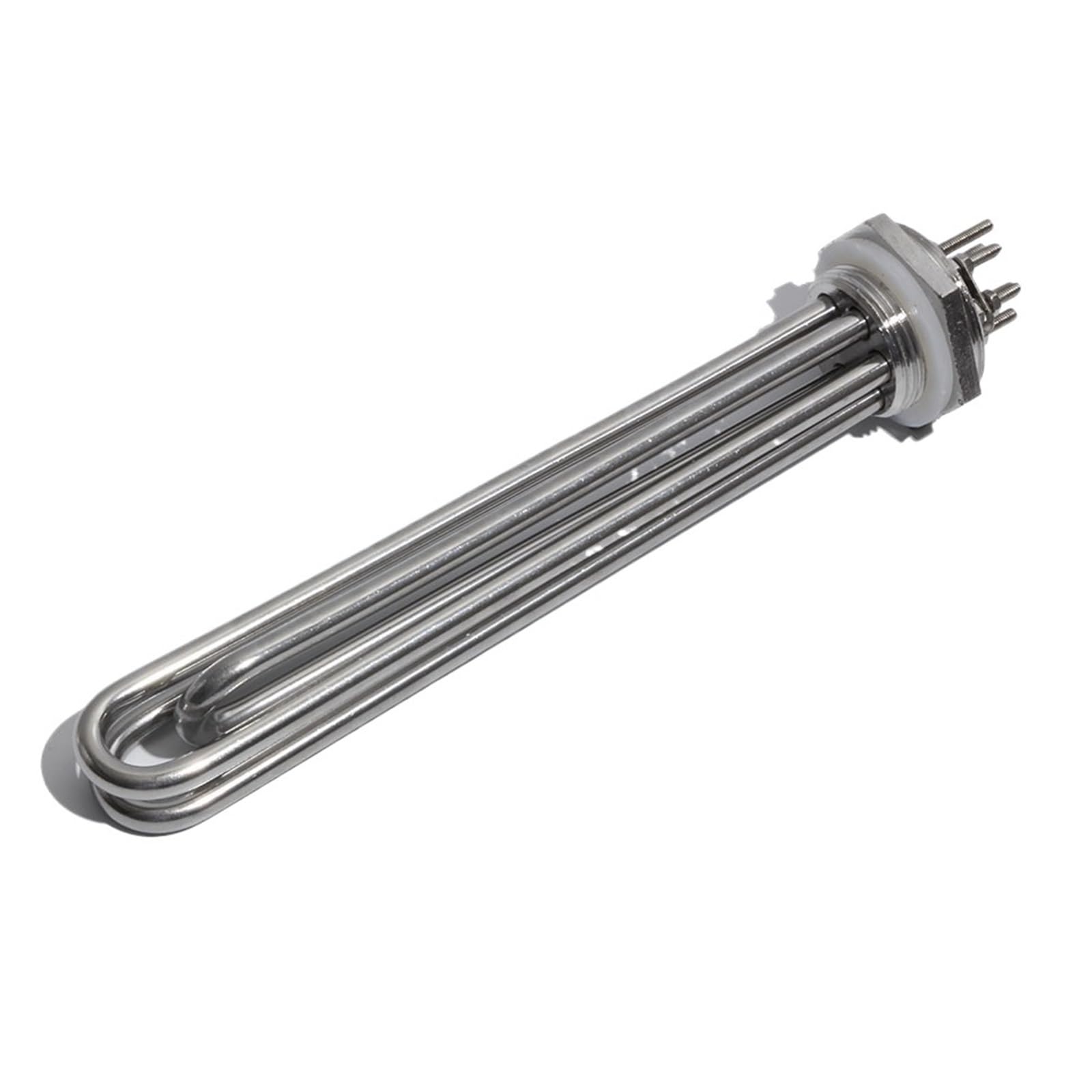 Resistenza per scaldabagno, Elemento riscaldante ad immersione in acciaio inossidabile DN32 1,25 pollici BSP 304 220 V/380 V 3-12 KW L190-355 mm(With Ground Screw,380V-12KW)