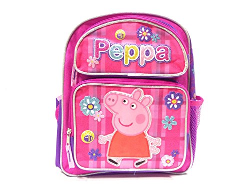 Peppa Pig New Allover Flower Pink Small 12 Inches Backpack(2229)