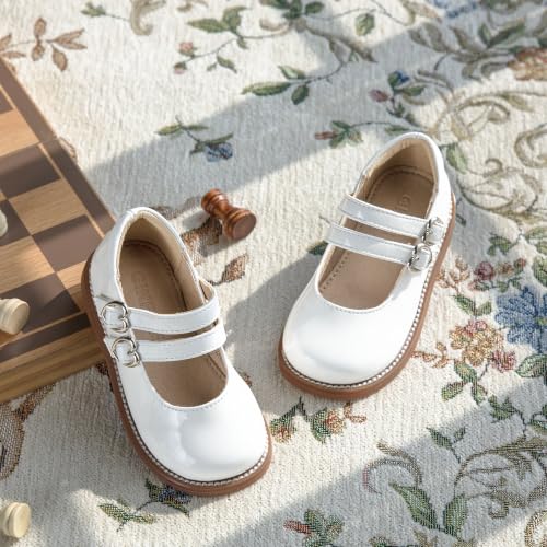 Image of GINFIVE Toddler Girls Mary Jane School Oxford Dress Flat Shoes for Wedding