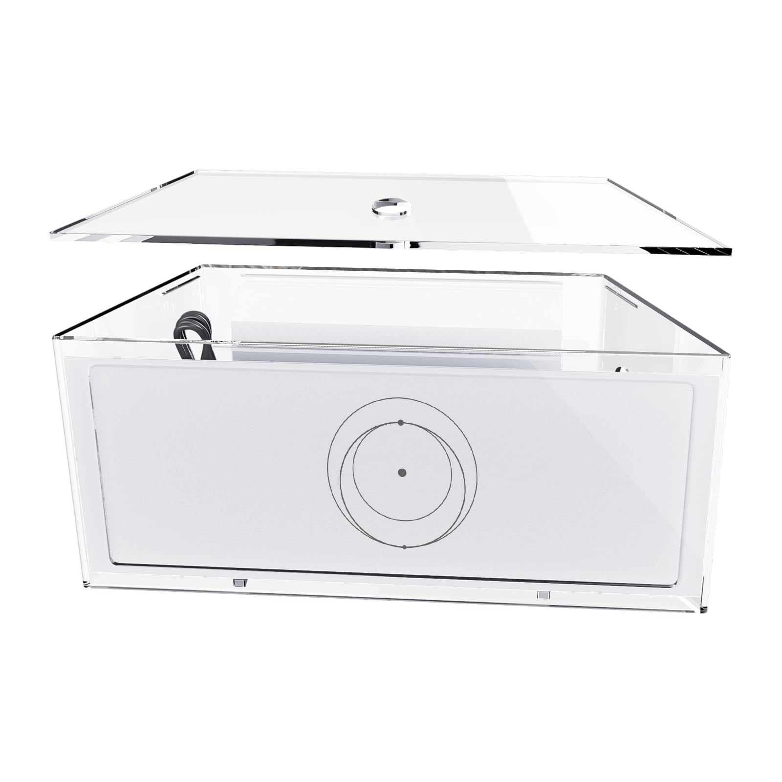 CUHIOY Router Mount for Starlink Gen 3, Clear Acrylic Mesh Router Box Suitable for Wall Mount or Place on Table, Storage Case for Star Link V3 Mesh Wi-Fi System and Power Supply Accessories