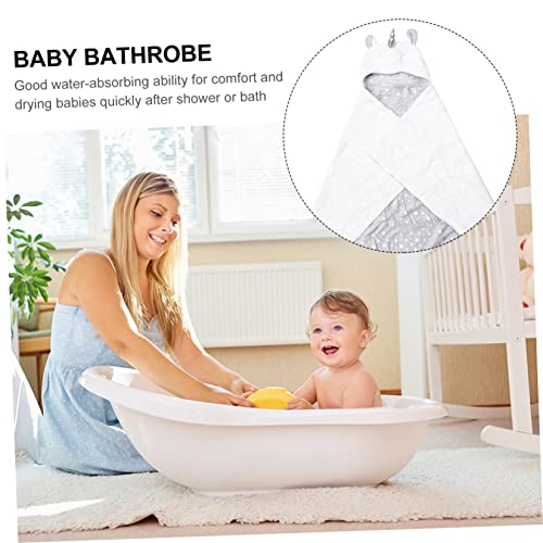 Toyvian 1Pc Hooded Bathrobe Animal Unicorn Towel Versatile Cotton Bathrobe Blanket Cute Cartoon Design for Durable Warm Supplies for Bath Play2