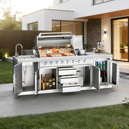 SINDA 101-Inch Grill Island