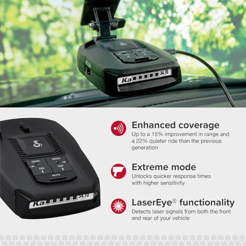 Cobra RAD 490i Laser Radar Detector – New Model with Long Range Detection, Bluetooth, Apple CarPlay and Android Auto Compatible, LaserEye Front and Rear Detection, DSP, Firmware Updatable - Image 4