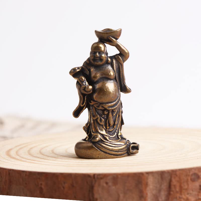 Figuritas de Buda Maitreya de Cobre Miniatura 2 Piezas miniatura 3