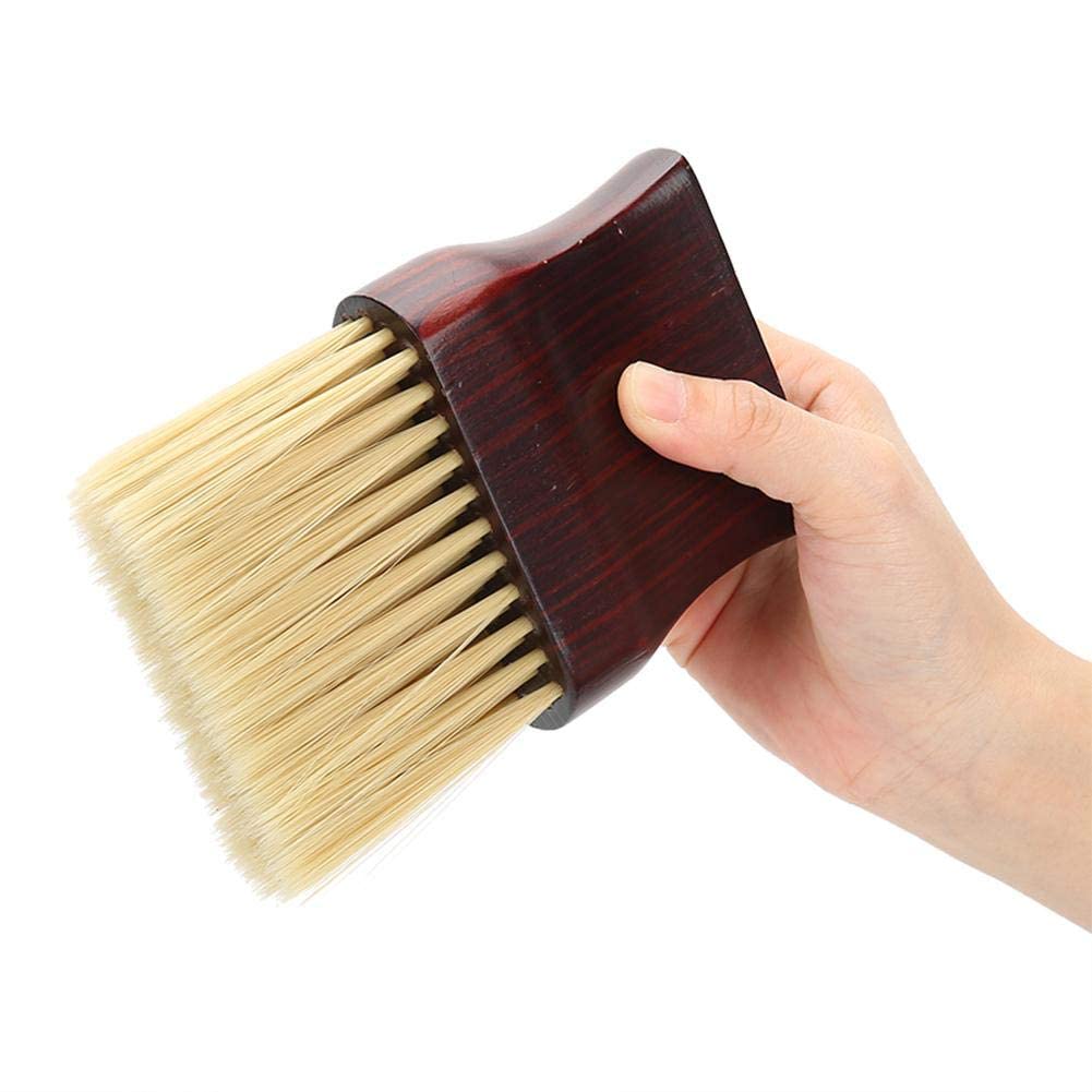 Cepillo de cuello de barbero, cepillo de cuello cara de cepillo de limpieza del cabello cepillo de cuello, accesorios de salón de peluquería profesional cepillo de polvo para todos los estilistas de p