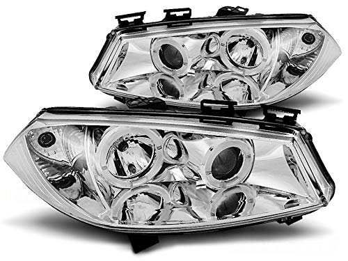 Faros delanteros para RENAULT MEGANE II 11.02-12.05 ANGEL EYES CHROME