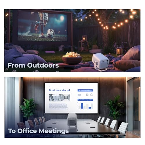 Image of OTEK PIXA Smart Projector with WiFi Bluetooth Native 1080P Full HD 4K Support Netflix Prime Video Android 11 Auto Focus Portable Home Theater Cinema Projector for Home Office