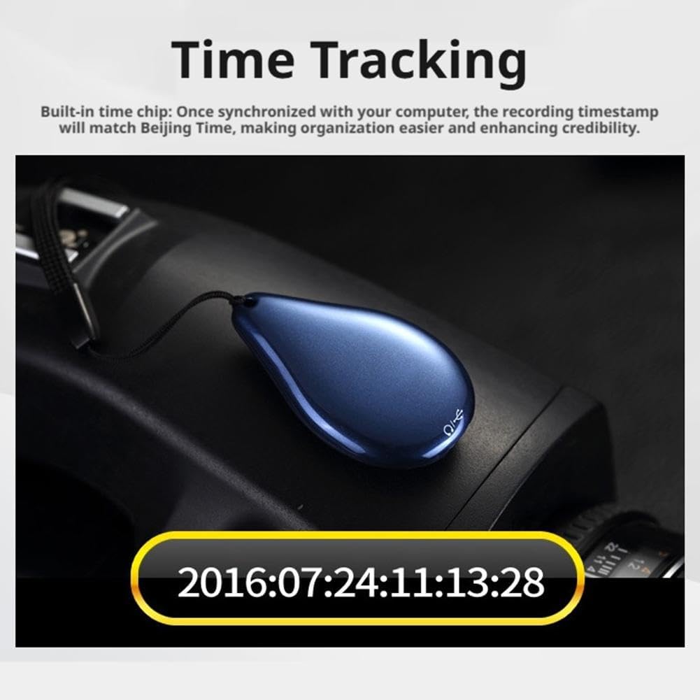 Voice Activated Recorder for Meetings – 68H Ultra Long Recording Device, Portable Pendant Voice Recorder with Noise Reduction, One-Key Recording & Password Protection, USB 2.0 (4GB)