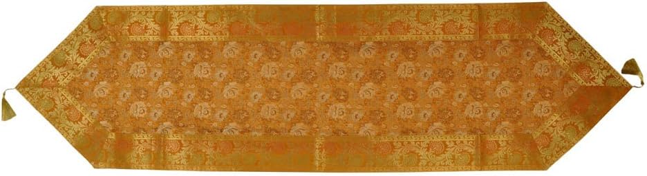 Lalhaveli Kitchen & Dining Table Decorations Ethnic Designer Silk Table Runner 60 X 16 Inch
