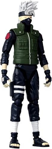 Miniatura 9 de Anime Heroes Naruto Figura de acción de Hatake Kakashi Cuarta Gran Guerra Ninja Figura de Hatake de 6.7 in con manos y accesorios adicionales