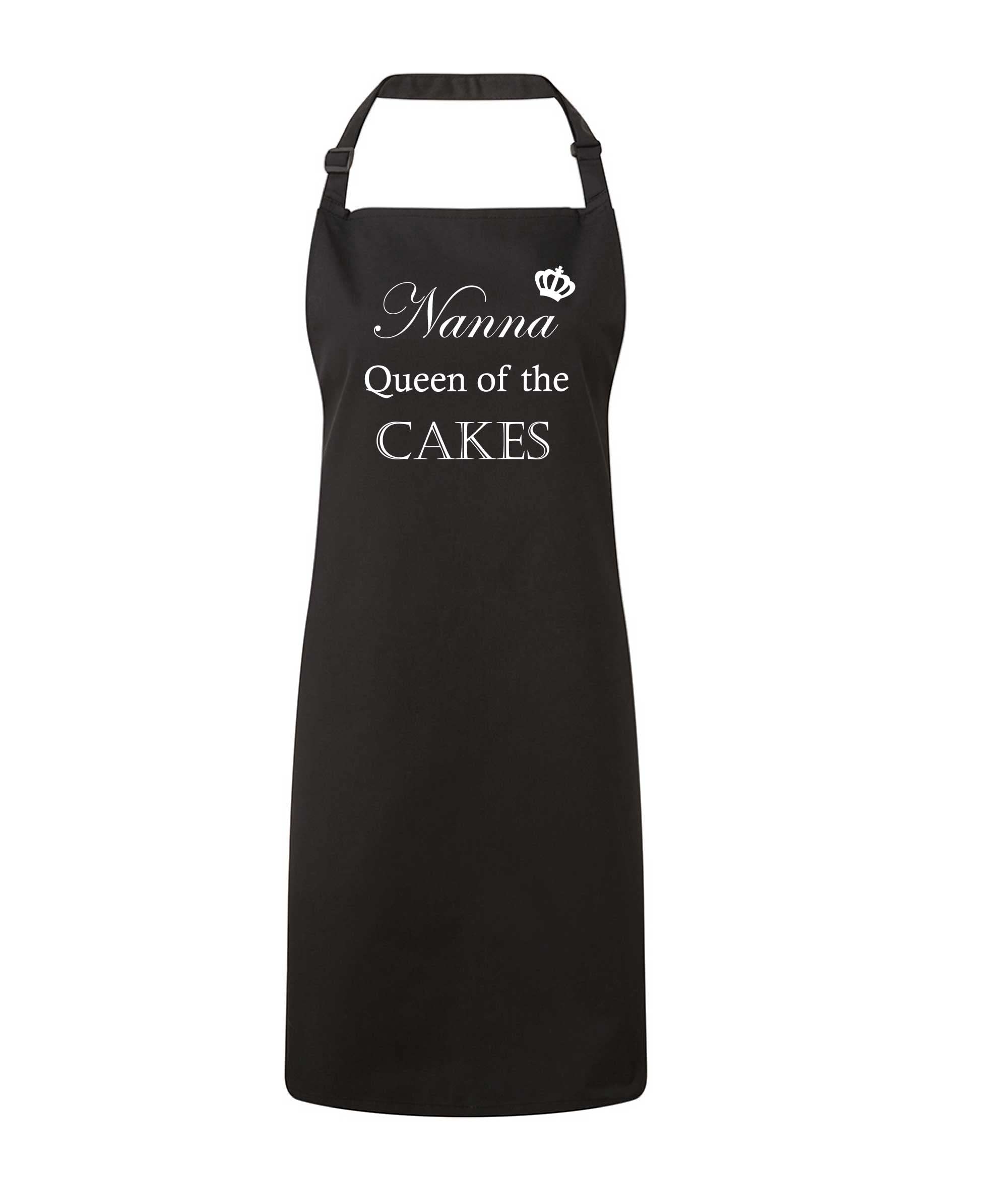 60 Second Makeover Limited Nanna Queen Of The Cakes Black Apron Novelty Gift Chef Kitchen Present Mothers Day