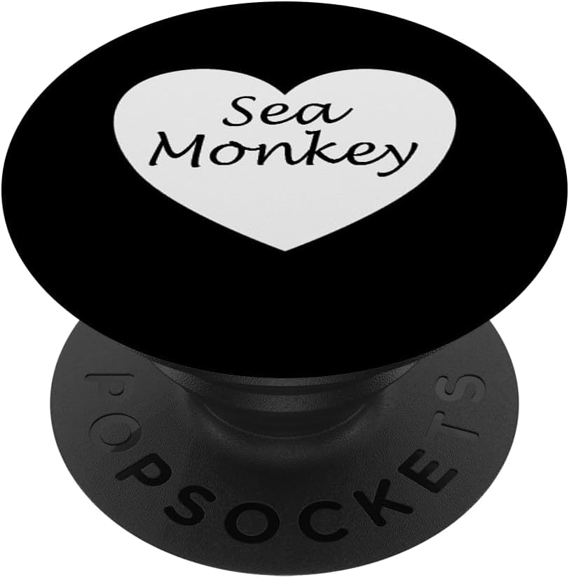 Sea Monkey Heart Apparel - Unique Monkeys Lover Design PopSockets Adhesive PopGrip