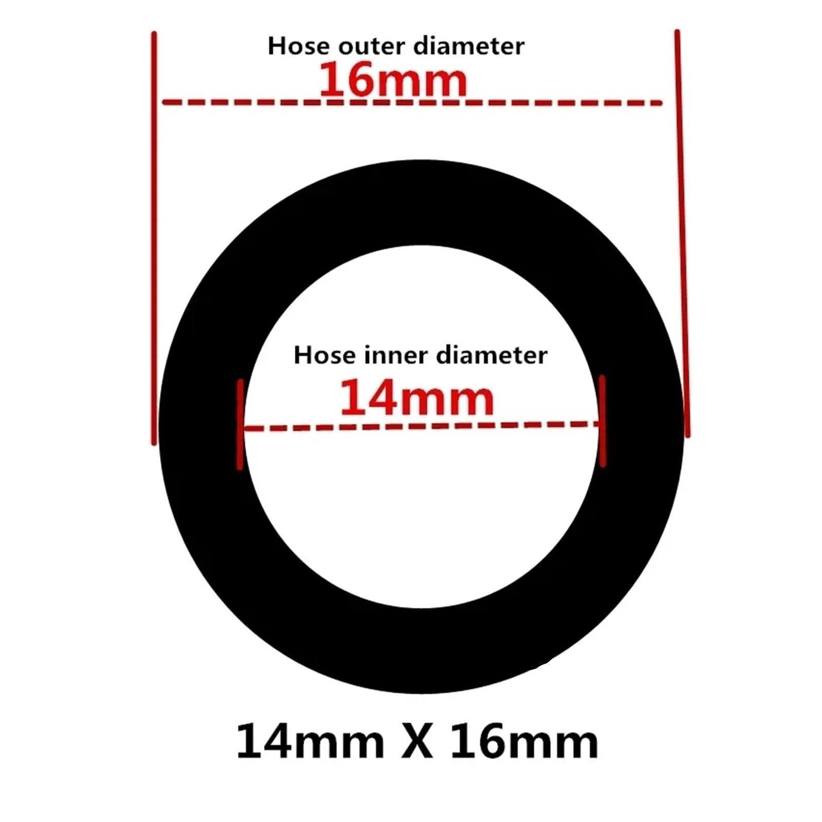 PVC-Gartenbewässerungsschlauch 1M 2M 5M 10M Transparente PVC-Kunststoffschläuche Wasserpumpenrohr 5 6 7 8 9 10 12 mm Innendurchmesser Rohr Aquarium(Transparent 14mm X 16mm,5 meters)