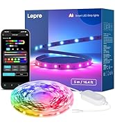 Lepro S1 AI LED Lights, Wi-Fi &amp; Bluetooth RGBIC Led Lights Strip for Bedroom, Work with Alexa &amp; G...