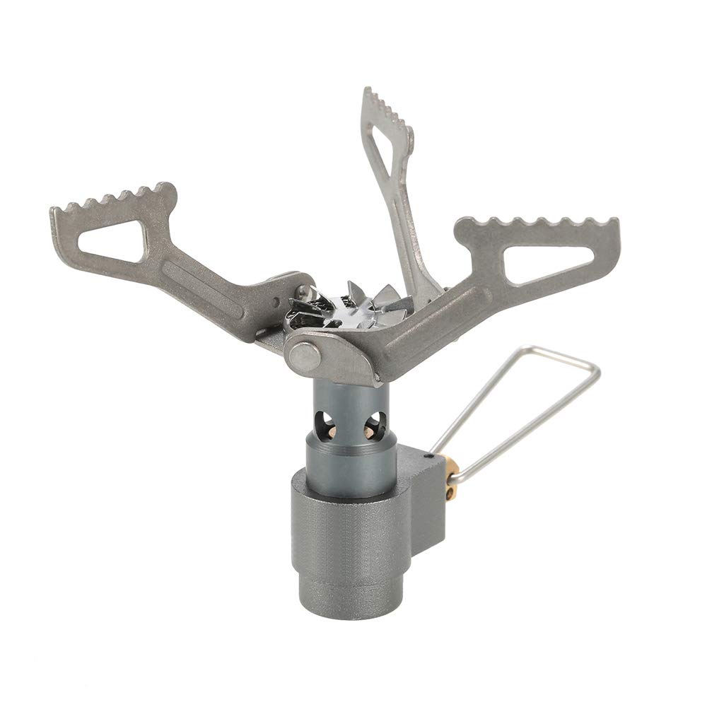 Hawk Zing Super Portable Gas Stove Only 30G Titanium Gas Burner Perfect for Outdoor Backpacking Camping with a Carrying Pouch