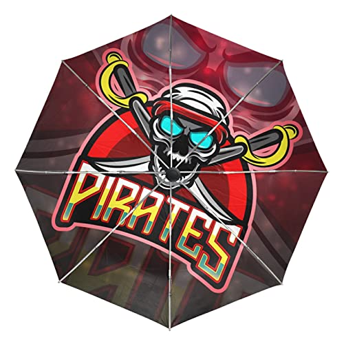 Parapluie pliant pirate rouge le compagnon idéal de vos voyages et sorties plage