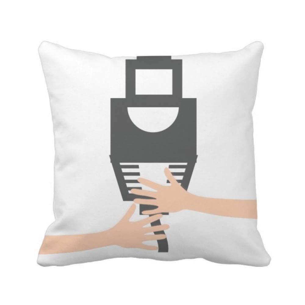 Tout câble noir coussin de couvrir pour décoration et confort maison