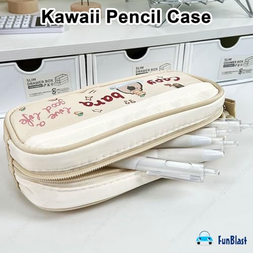 Image of FunBlast Pencil Pouch for Girls - Capybara Pouch for Girl, Multipurpose Zipper Pouch, Aesthetic Pouch for Girl, Kawaii Pencil Case, Cute Pouches for Girls, Return Gift for Kids (Multicolor)