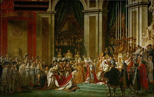 Affiches et gravures le Sacre de Napoléon peinture sur toile texturée premium pour salon 60x90