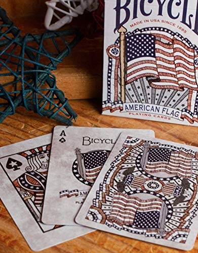 Image of Bicycle American Flag Poker Size Standard Index Playing Cards - 1036202,10 years old and up
