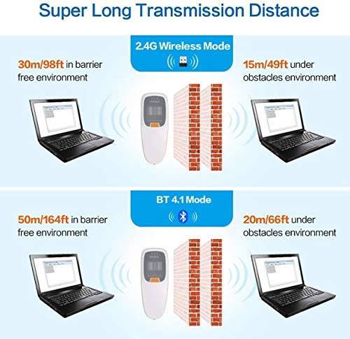 Image of 2.4G Wireless Barcode Scanner Compatible Bluetooth 3-in-1