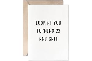 MAGJUCHE 22nd Birthday Gag Card For Son Daughter Friends - Humorous 22...