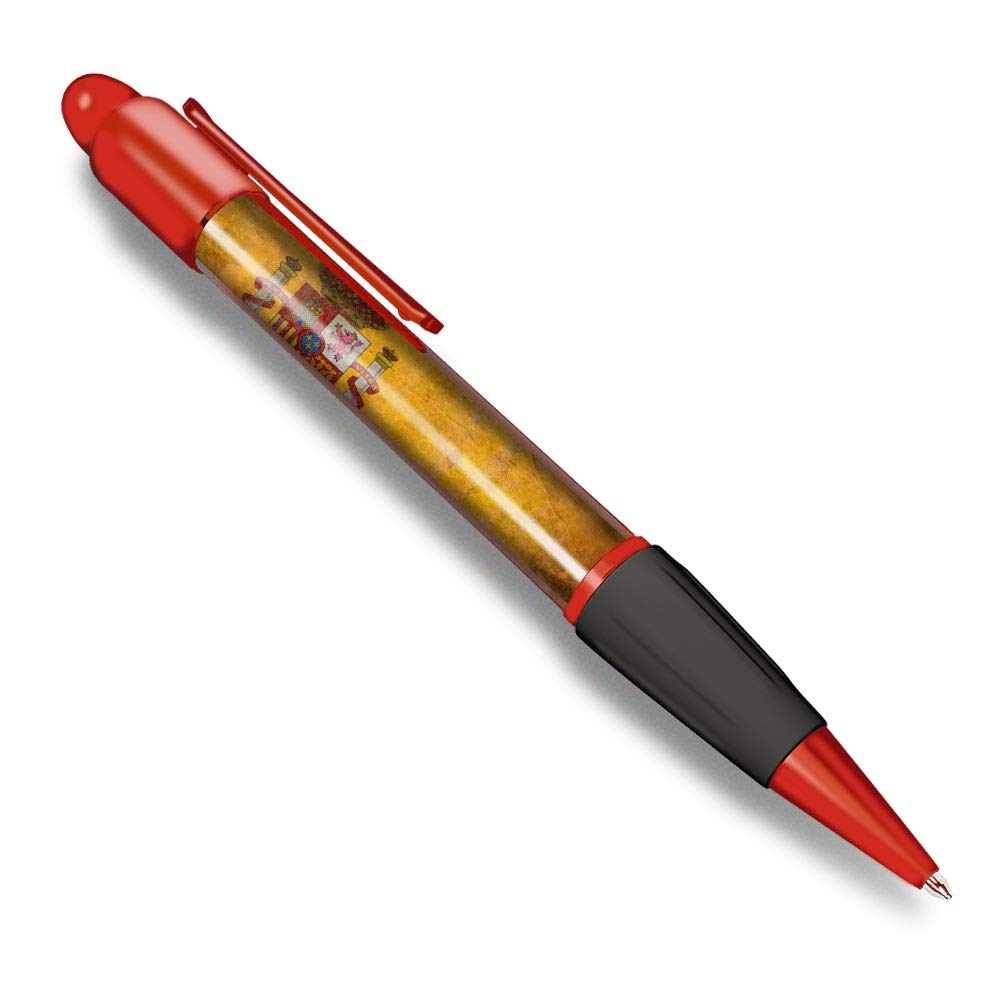 Destination Vinyl LtdBeautiful and comfortable Red Ballpoint Pen Stationery (Black Ink) - Grunge Spanish Flag Spain Espana #45258