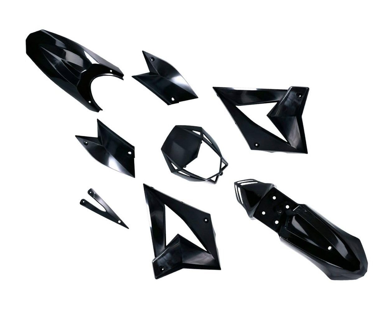2EXTREME Verkleidungskit komplett schwarz kompatibel für CPI SX, SM, Beeline, Schaltmoped, Mofa, Moped, LC