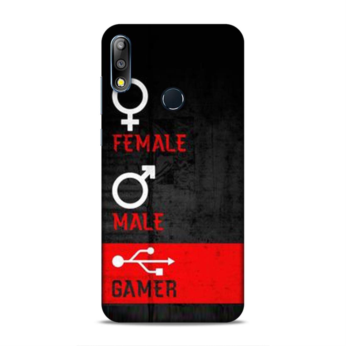 KONQUE Designer, Premium Polycarbonate, Male Female Key Plastic Mobile Back Case Cover Compatible for Asus ZenMax Pro M2