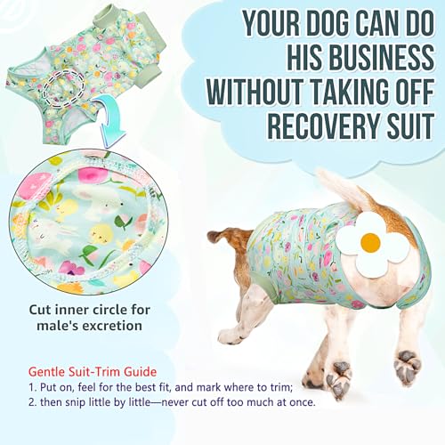 Image of Lukovee Recovery Suit for Dogs, Female Male Spay Neuter Post Surgery Suit