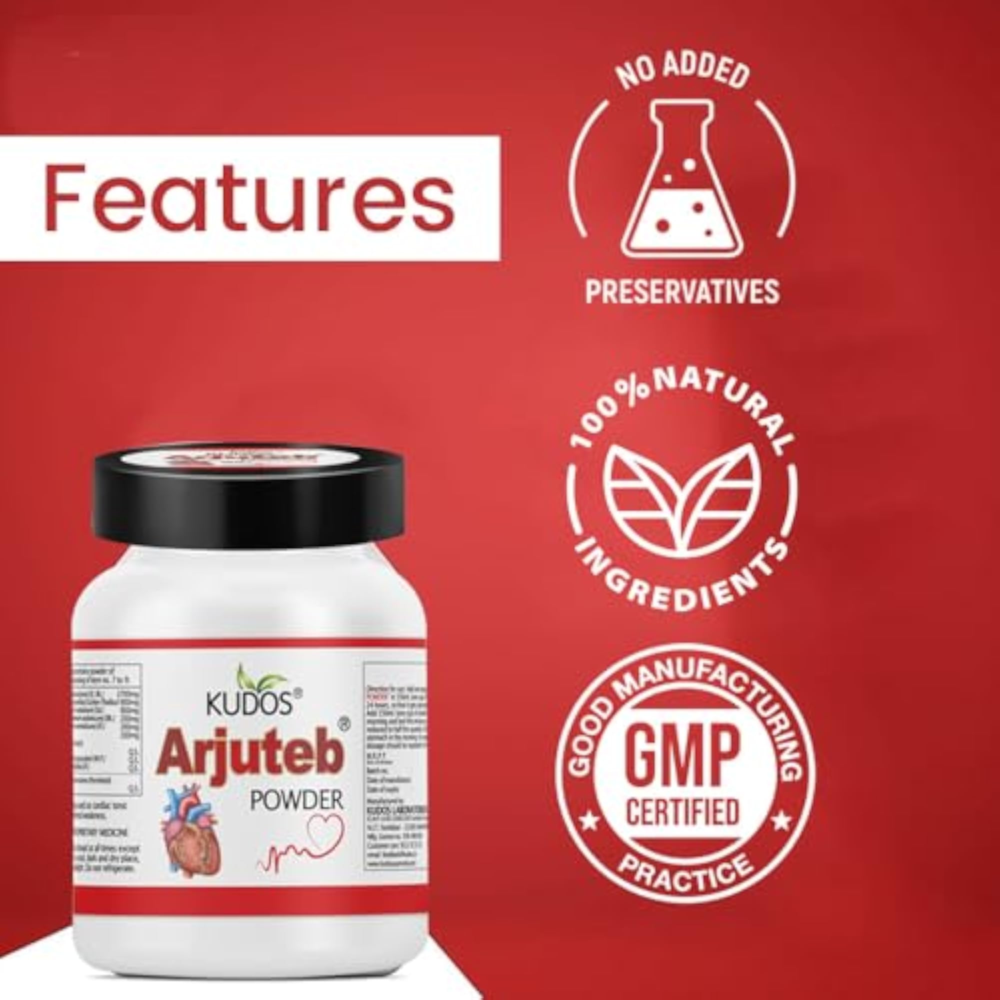Kudos Arjuteb Powder, 150gm