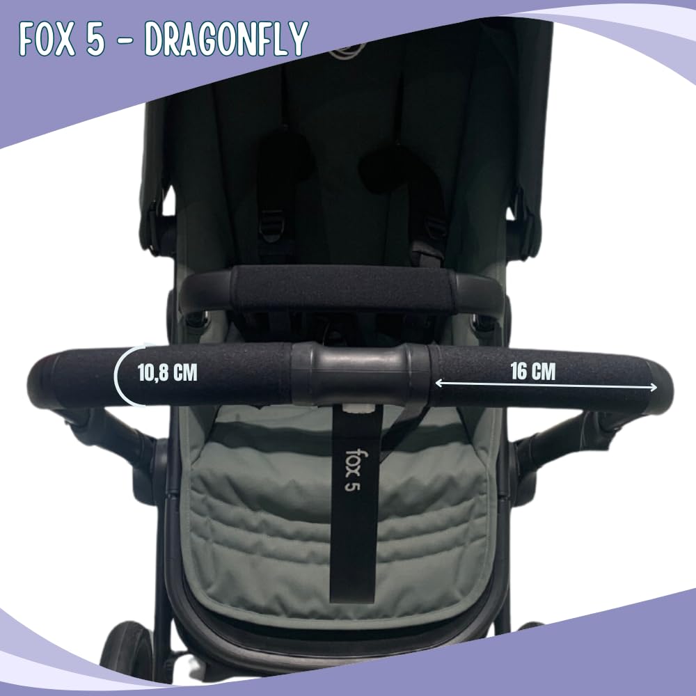 PROTEC TIF | Neoprenowe osłony kierownicy kompatybilne z Bugaboo FOX 5 i DRAGONFLY (umieszczone na oryginalnych pokrowcach)