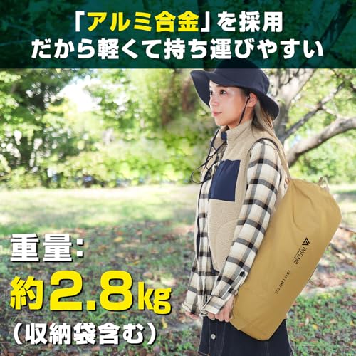 VASTLAND(ヴァストランド) 2WAY キャンプコット タン 耐荷重150kg アップグレード版 5枚目