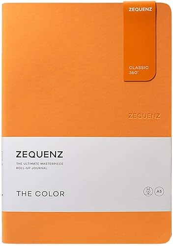 Zequenz Classic 360 The Color Series, Size A5 Large, Color Apricot, Paper Dot, Soft cover Notebook, Soft Bound Journal, 5.83"W x 8.19" H x .47", 100