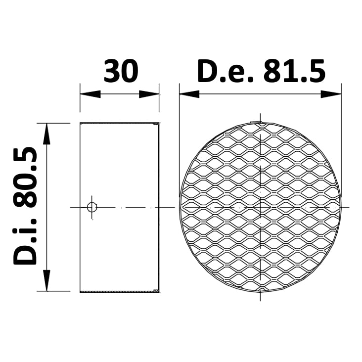 Terminale Scarico Fumi Tygerix &Oslash;80 Mm - Griglia Antintrusione In Acciaio Inox Per Caldaie E Stufe