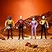 Star Trek Action Figure Set - Bundle with 4 Figurines Data, Picard, Worf, TROI Plus Stickers | 7