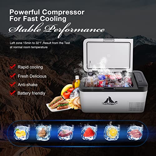 Wolfstorm Refrigerator Compatible For Car/Vehicle/Truck/Rv/Boat,19 Quart Store Capacity Fridge Freezer For Camping And Travel,Camping Fridge Portable(-4℉~68℉), 12/24V Dc And 100/240V Ac #TOP3