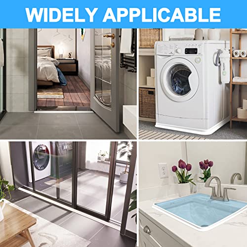 Duzzy 39 Inch Shower Threshold Water Dam, Collapsible Shower Dam Water Barrier, Silicone Water Stopper Shower Splash Guard For Walk In Shower, Wheelchair Accessible #TOP6