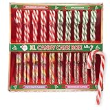 XL Candy Canes 40er Pack (40 x 12g) – Bunte Zuckerstangen in 4 Geschmacksrichtungen: Erdbeere, Apfel, Tutti Frutti & Wassermelone – Weihnachts-Süßigkeiten vegan, halal und glutenfrei – Weihnachtsdeko