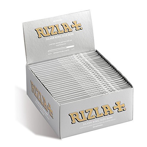 Rizla King Size Slim Silver lot de 10 tripacks de feuilles ultra fines