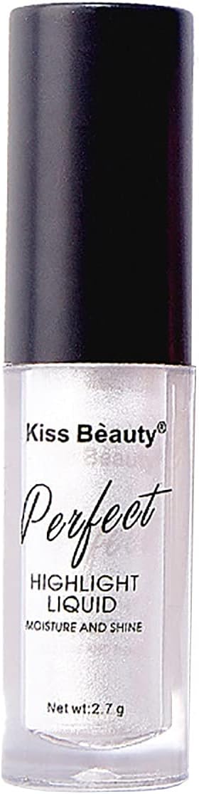 Poudre de surligneur, liquide brillant, éclaircissant, éclaircissant le visage et l’illuminateur durable, rose nacré, taille unique