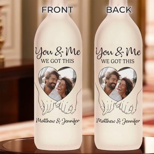 Image of Pawfect House Couple Bottle Lamp, You and Me We Got This Personalized Photo Table Lamps, Anniversary Housewarming Gifts for Couple, Mothers Day Birthday Gifts for Women Wife, Mr and Mrs Gift