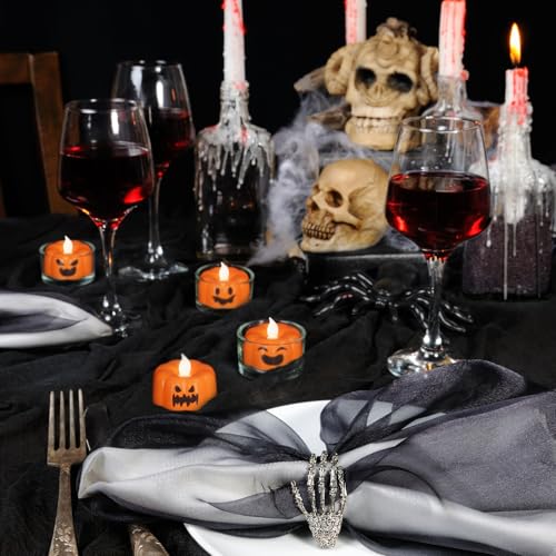 Image of GenSwin Pumpkin Halloween Flameless Candles Battery Operated with Timer
