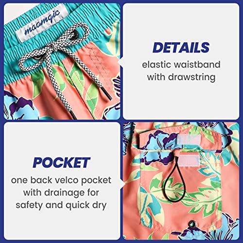 Image of maamgic Mens Boys Short 80s 90s Vintage Swim Trunks with Mesh Lining Quick Dry Swim Suits Board Shorts