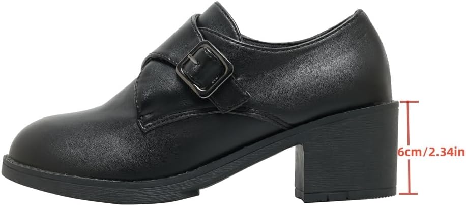 MGGMOKAY Women's Leather Loafer Slip On Loafer Business Office Casual Dressy Shoe with Adjust Buckle - Image 3